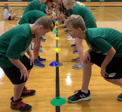 My name is Mark Roucka and I am a PE teacher at Lincoln Junior High School in Naperville, IL. “Head, Shoulders, Knees, Cone” is an activity I have done numerous times with my classes and received a number of positive … Read More Pe Games Elementary, Gym Games For Kids, Crossfit Kids, Elementary Physical Education, Elementary Pe, Physical Education Lessons, Warm Up Games, Pe Activities, Pe Teacher