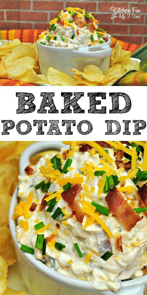 Loaded Baked Potato Dip, Potato Dip, Baked Potato Dip, Delicious Dips Recipes, Bowl Party Food, Loaded Baked Potato, Best Appetizer Recipes, Dip Recipes Easy, Loaded Baked Potatoes