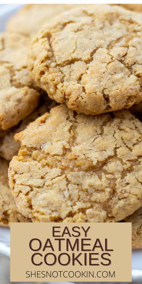 Soft Chewy Oatmeal Cookies Recipes, Oatmeal Cookies Using Quick Oats, Quick Oats Cookies Easy, Old Fashion Oats Cookies, Oatmeal Cookies Recipes With Quick Oats, Recipe For Cookies Easy, Cooking With Oatmeal, Quick And Easy Oatmeal Cookies, Quaker Oatmeal Cookies Recipes