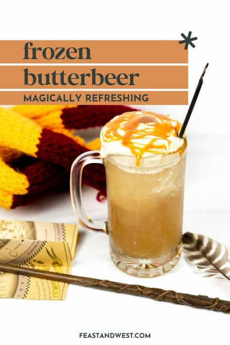 Frozen Butter Beer Recipe, Butterbeer Recipe Alcoholic, Frozen Butterbeer Recipe, Alcoholic Butterbeer, Butter Beer Recipe Harry Potter, Frozen Butterbeer, Harry Potter Cocktails, Hot Butterbeer, Butterbeer Recipe