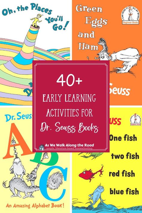 Looking for fun Dr. Seuss activities for preschoolers? Whether it's National Read Across America Day or you're enjoying Dr. Seuss books any day of the year, check these out. Dr Seuss Activities For Preschool, Dr Seuss Book Activities, Preschool Homeschooling, Dr Seuss Art, Dr Seuss Activities, Homeschooling Preschool, Dr Seuss Books, Sleep Book, Fish Activities