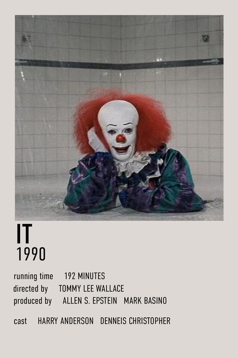 It Movie Poster 1990, Minimalist Movie Posters Horror, It 1990 Poster, Horror Polaroid Poster, Horror Films Posters, It Movie Poster, Halloween Movie Poster, Movie Character Posters, Terror Movies