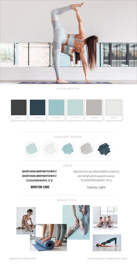 Fitness Brand Mood Board, Pilates Color Palette, Gym Color Palette, Fitness Color Palette, Fitness Moodboard, Grey Branding, Studio Remodel, Color Palette Brand, Dental Branding