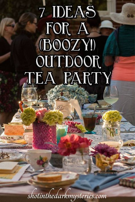 Boozy Tea Party Ideas, Tipsy Tea Party Ideas, Grown Up Tea Party, Tipsy Tea Party, Boozy Tea Party, Tea Party Cocktails, Dragon Lilly, Adult Tea Party Decorations, Evening Tea Party