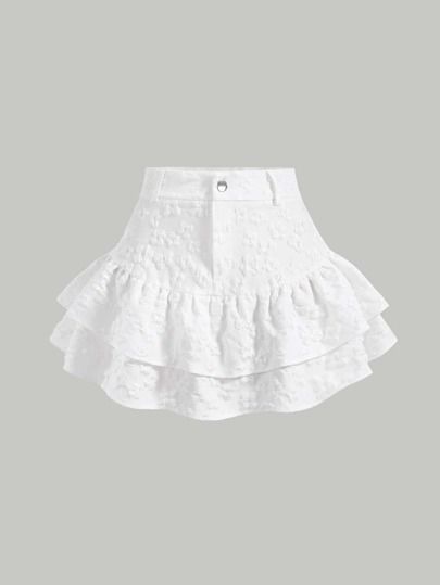 Cute Bottoms, Shein Kids, Girls Skirts, Jacquard Skirt, Future Clothes, 2000s Fashion Outfits, Summer Skirts, Cute Skirts, Casual Style Outfits