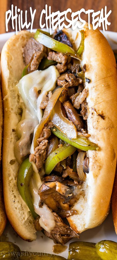 Hoagie Sandwich, Philly Cheese Steak Sandwich Recipe, Cheese Steak Sandwich Recipe, Philly Cheese Steak Sandwich, Light Lunches, Steak Sandwich Recipes, One Dish Kitchen, Philly Cheese Steak Recipe, Steak Sandwiches