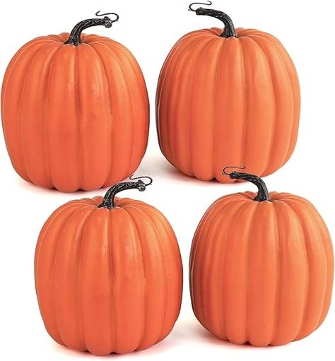 Amazon.com: Artmag 6 Inch Large Artificial Pumpkins, 4PCS Big Orange Drawing Line Pumpkins Faux Foam Harvest Pumpkins for Fall Thanksgiving Holiday Decorations (Orange Drawing Line) : Home & Kitchen Bowl Display, Fall Tabletop Decor, Dinner Centerpieces, Biggest Pumpkin, Large Pumpkins, Fall Art Projects, Artificial Pumpkins, Pumpkin Thanksgiving, Faux Pumpkins