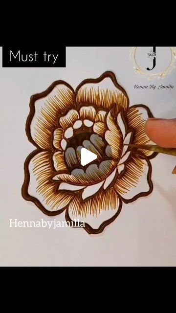 Mehndi Tutorial, Mehndi Flower, India Love, Mehndi Brides, Beautiful Mehndi, Henna Artist, Viral Trend, Henna Design, Flower Tutorial