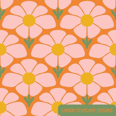 Discover vintage floral patterns perfect for adding a touch of classic charm to your decor. These designs are ideal for wallpaper, fabric, and other decorative elements, bringing timeless beauty to any space. #VintageDesign #FloralPatterns #ClassicCharm #HomeStyle #InteriorDesign #TimelessBeauty #PatternDesign #Inspiration Call Illustration, Retro Pattern Geometric, 60s Print, Wallpaper Minimal, Retro Flower Pattern, 60s Patterns, Minimal Patterns, Animal Crochet, Stained Glass Flowers