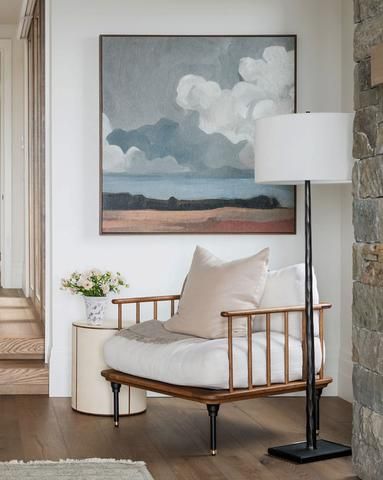 Landscape Art – McGee & Co. Sm Ranch House, Mcgee & Co, The Chair, Ranch House, 인테리어 디자인, Abstract Landscape, Master Suite, Painting Inspiration, Landscape Art