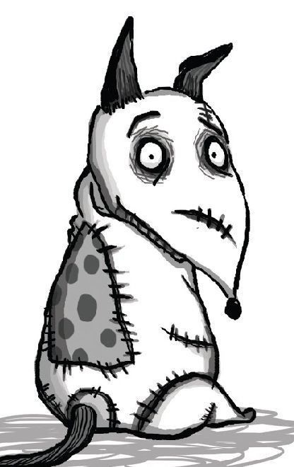 Cartoon Horror Art, Frankenweenie Drawing, Tim Burton Painting Ideas, Frankenweenie Tattoo, Halloween Color Pages, Tim Burton Drawings Style, Tim Burton Drawings, Tim Burton Art Style, Tim Burton Tattoo