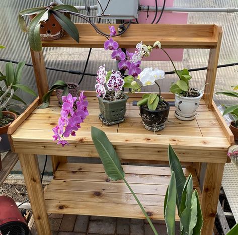 Potting bench with sink