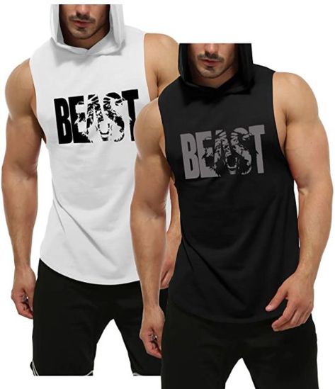 Muscle Tank Top Printed with "BEAST" Sleeveless gym hoodies great for all seasons, and can be worn for workout or leisure all day long. 90% Polyester, 10% Spandex Wash cold Light-Weight, Stretching Breathable Fabric; Wicks Sweat Away from Your Skin; Keeps Your Body & Muscle Cool and Dry. 19th Birthday Outfit, Gym Hoodies, Hooded Tank Top, Gym Vests, Men's Workout, Gym Hoodie, Sleeveless Shirts, Muscle Tank Top, Sleeveless Hoodie