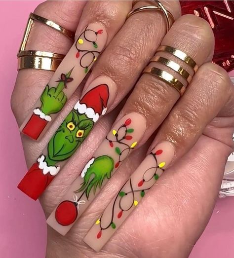 Nail Art Designs Valentines, Nail Art Designs Valentines Day, Nail Designs For Beginners, Easy Nail Designs, Easy Nail Art Designs, Girly Tingz, Holiday Nails Christmas, Hippie Nails, Christmas Gel Nails