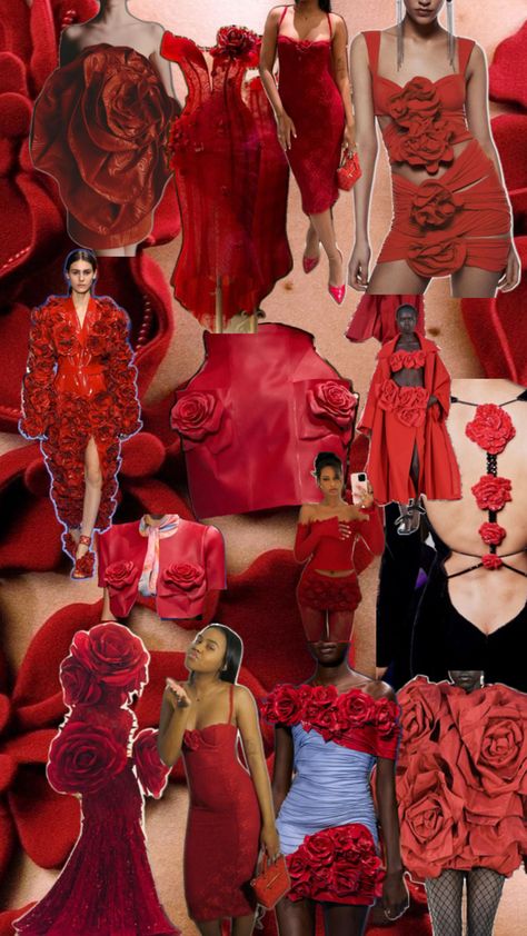 #red #redroses #redfashion  #redskirt #redjacket #reddress #flowers #floralfashion #valentinesday  #valentinesdayoutfit  #festive  #dateoutfits  #datenight  #couture  #roses Rose Are Red, Mood Board Fashion Inspiration, Shell Jewellery, Painting Flowers Tutorial, Book Fashion, Painted Fabric, Hand Painted Fabric, Flowers Tutorial, Drape Sleeves