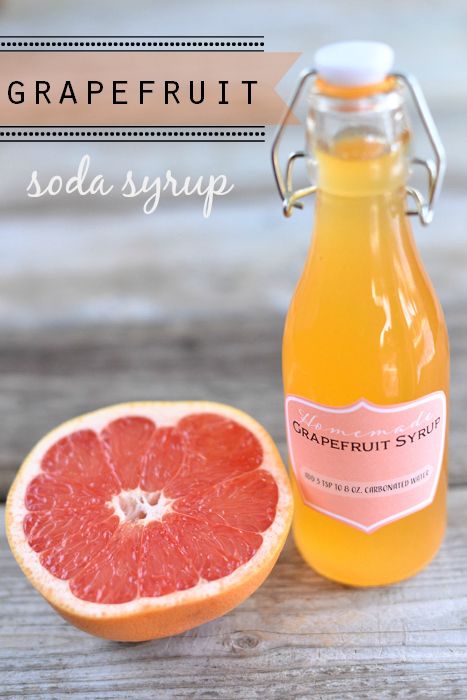 Homemade Soda Syrup, Sodastream Syrup, Soda Stream Recipes, Grapefruit Recipes, Soda Syrup, Healthy Soda, Drink Syrups, Homemade Soda, Simple Syrup Recipes