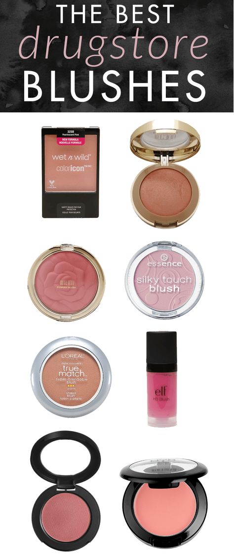 The Best Drugstore Blushes - beautiful blushes can definitely be found at the drugstore. These drugstore blushes have amazing quality and pigmentation. You'll love them! Best Drugstore Blush, Drugstore Blush, Drugstore Products, Beginner Makeup, Best Drugstore Makeup, Blush Beauty, Feeling Pretty, Makeup Guide, High End Makeup