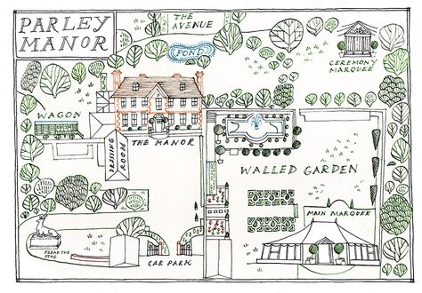 Wedding Map Illustration, Wedding Venue Ideas, Books Drawing, Crest Monogram, Map Maker, Hand Drawn Map, Drawn Map, Brighton Uk, Wedding Illustration