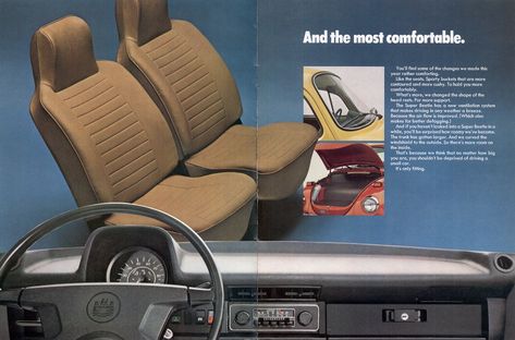 Volkswagen 1974 Beetle Sales Brochure Vw Super Beetle 1974, Volkswagen Sedan, Vw Super Beetle, Design Cars, Super Beetle, Sales Brochure, Vw Porsche, Vintage European, The Trunk