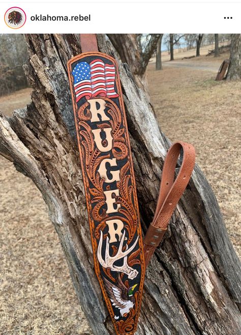 Tooled Purse Strap, Tooled Leather Spur Straps, Leather Guitar Strap Pattern, Tooled Leather Barrel Racer, Custom Leather Guitar Straps, Chest Workout At Home, Leather Tooled Guitar Strap, Leather Patterns, Leather Tooling Patterns