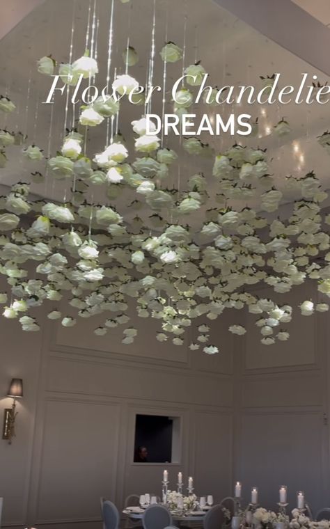 Flowers Suspended From Ceiling, Flowers Hanging From Ceiling, Hanging Flower Clouds Wedding, White Roses Hanging From Ceiling Wedding, Flower Chandelier Wedding Ceilings, Flowers Hanging From Ceiling Wedding Floral Chandelier, Wedding Background Decoration, Background Decoration, Wedding Table Flowers