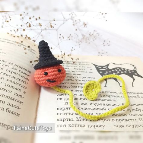 This crochet pumpkin🎃 bookmark adds a cozy autumn touch to your Halloween decor👻📖 @fainacutetoys 🫶 Crochet pumpkin bookmark pattern, fall crochet #fallcrochet #crochetpumpkins #crochetpumpkin #crochetkeychain #instacrocheting #amigurumidesing #crochetalldayeveryday #etsycrochet #halloweencrochetpatterns #crochetisfun #yarntherapy #crochetbookmark #instacrocheters Halloween Amigurumi Pattern, Sewn Animals, Pumpkin Keychain, Marque-pages Au Crochet, Mushroom Crochet, Halloween Amigurumi, Pumpkin Crochet, Bookmark Pattern, Crochet Bookmark Pattern