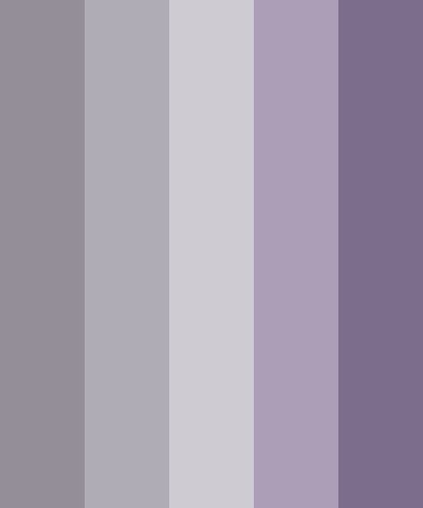 Purple Grey Colour Palette, Purple Silver White Color Palette, Lilac Grey Color Palette, Room Color Ideas Purple, Lavender Gray Aesthetic, Gray And Purple Color Palette, Purple And Grey Walls, Lavender And Cream Color Palette, Purple And Grey Palette