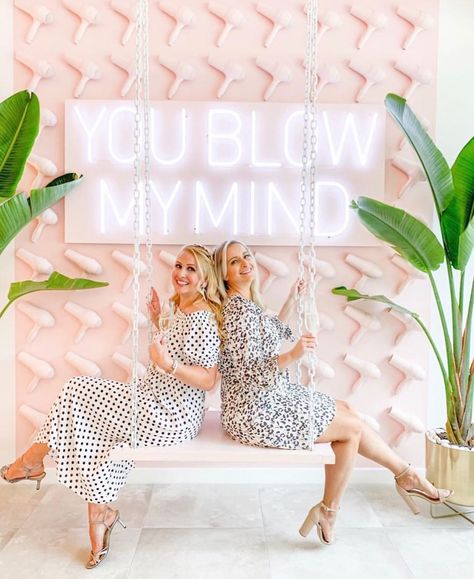 Tampa Bay Influencers on Instagram: “⁠You know what’s blowing our mind...⁠ .⁠ That businesses understand the importance of a good Instagram wall! (They're like catnip!…” Dry Bar Ideas, Selfie Wall, Instagram Wall, Blow Dry Bar, Barbershop Design, Hair Salon Decor, Salon Suites, Social Circle, Business Decor