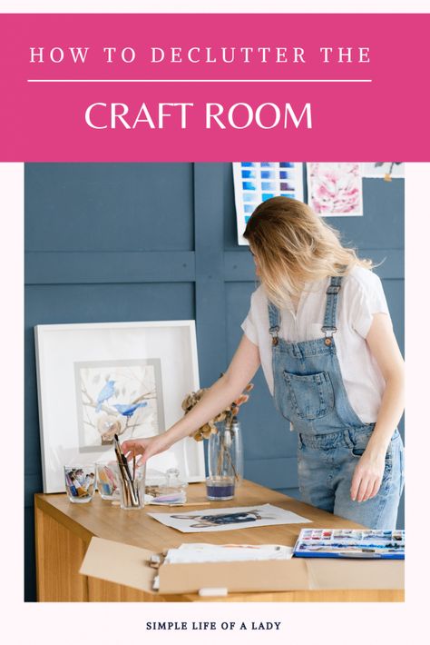 Declutter your craft room and enjoy creating in a neat and clutter-free room! Follow these steps to rid your craft room of unnecessary supplies! Craft Room Organization Diy, Organize Craft Supplies, How To Declutter, Scrapbook Room, Diy Craft Room, Craft Area, Childcare Center, Todo List, Organizing Systems