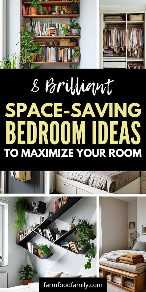 Top 8 Bedroom Storage Solutions for Small Spaces 19 Bedroom Storage Small Room, Vertical Storage Bedroom, Clothing Storage Bedroom, Shelving Ideas For Small Bedrooms, Clothes Storage Ideas For Small Bedrooms, Maximum Storage Small Bedroom, Small Bedroom Ideas For Storage, Tiny Bedroom Ideas Storage, Minimalist Storage Ideas Bedroom