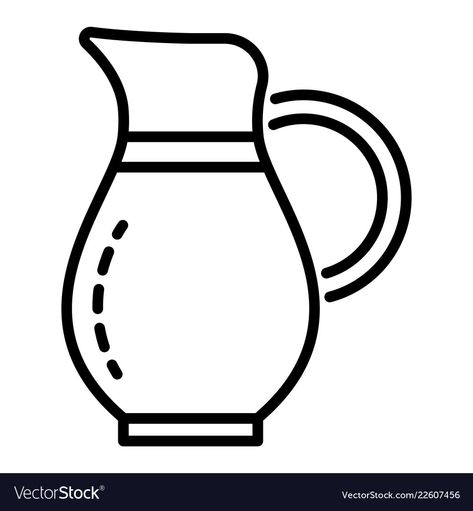 Outline Pictures, Pinterest Images, Water Jug, Colouring Pages, Vector Icons, Png Images, White Background, Vector Images, Vector Free