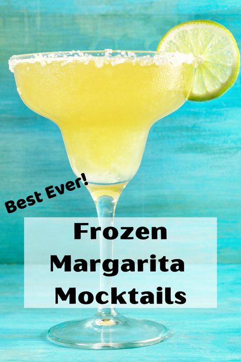 These frozen margarita mocktails are the best ever and they are so easy to make. #Margarita #Mocktails #MargaritaMocktail Frozen Margarita Mocktail, Margarita Mocktail, Best Mocktails, Frozen Margarita, Frozen Margaritas, Margarita Mix, Mocktail Recipe, Flavored Drinks, Fruit Drinks