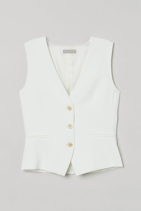 White Waistcoat Outfit, White Vest Dress, White Vest Suit, Waistcoat Outfit, White Waistcoat, Trousers Pattern, How To Shade, White Vest, Suit Waistcoat