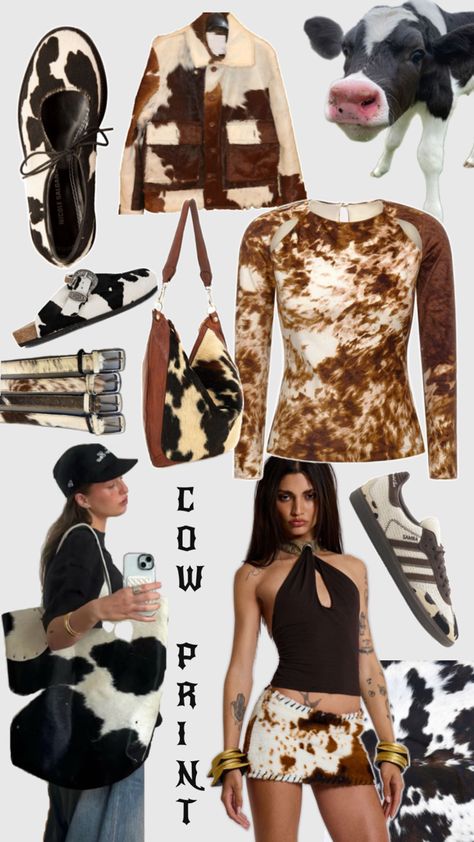 Cow Print Outfit, Fall Trend, Trend 2024, Print Trends, Fall 2024, Cow Print, Fall Trends, Animal Print, Cow