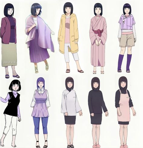 By sasukesz on tiktok Anime Mom Outfits, Boruto Outfits, Boruto Official Art, Hinata Outfit, Byakugan Princess, Hinata Uzumaki, Funny Poses, Boruto Characters, Boruto Naruto Next Generations