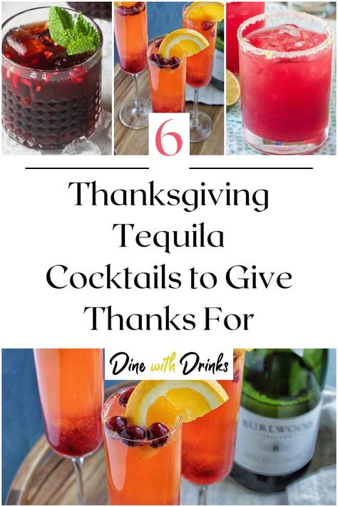 Collage of 4 thanksgiving tequila cocktails. Tequilla Cocktails, Holiday Cocktails Thanksgiving, Fall Mixed Drinks, Tequila Cocktails Easy, Best Tequila Drinks, Tequila Cocktail Recipes, Thanksgiving Recipes Drinks, Tequila Mixed Drinks, Tequila Drinks Recipes