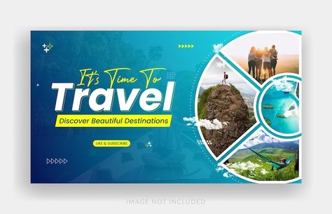 Tour Banner Design, Travel Thumbnail, Travel Banner, Thumbnail Design, Travel Channel, Web Banner Design, Youtube Banners, Youtube Thumbnail, Social Media Advertising