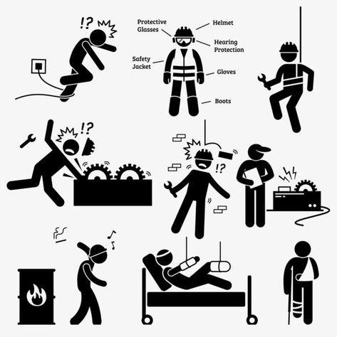 Safety Clipart, Take Care Of Yourself Quotes, Health And Safety Poster, Worker Safety, Accident Injury, Human Icon, Safety Posters, Industrial Safety, Occupational Health