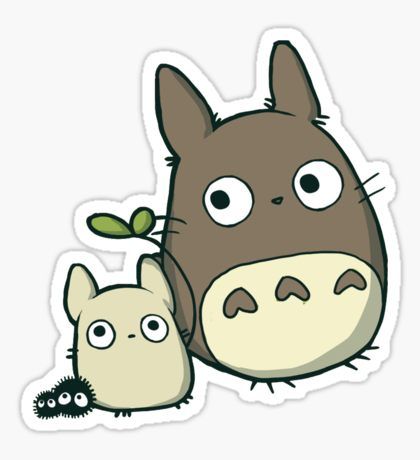 Totoro Sticker Miyazaki Hayao, Laptop Decal Stickers, Stickers Cool, Stickers Kawaii, Tumblr Stickers, Ghibli Art, Howls Moving Castle, My Neighbor Totoro, Kawaii Stickers