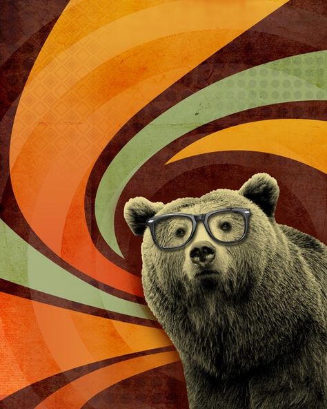 http://www.etsy.com/listing/70086428/the-book-smart-bear-with-glasses-wood?ref=exp_listing Bear With Glasses, Bears Funny, Book Smart, Funny Bears, Bear Illustration, 8x10 Art Prints, Bear With Me, Love Bear, Bear Hug