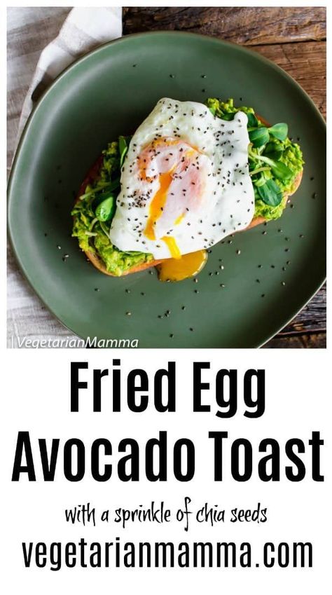 (Quick and Easy) Fried Egg Avocado Toast | breakfast ideas | breakfast | avocado recipes | avocado toast | gluten free recipes || Vegetarian Mamma #avocado #breakfast #glutenfreerecipes Breakfast Avocado Recipes, Toast Breakfast Ideas, Fried Egg Avocado, Egg Avocado Toast, Avocado Recipes Breakfast, Breakfast Avocado, Avocado Toast Breakfast, Recipes Avocado, Egg Avocado