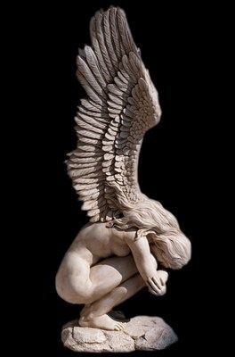 crouching angel Angel Statue, An Angel, Angel, Statue, Sculpture, White, Art