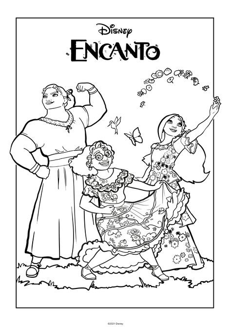 Free Printable Disney ENCANTO Coloring Pages - Lola Lambchops Encanto Printables, Encanto Coloring Pages, Encanto Coloring, Encanto Movie, Encanto Birthday, Encanto Party, New Disney Movies, Family Coloring Pages, Disney Encanto