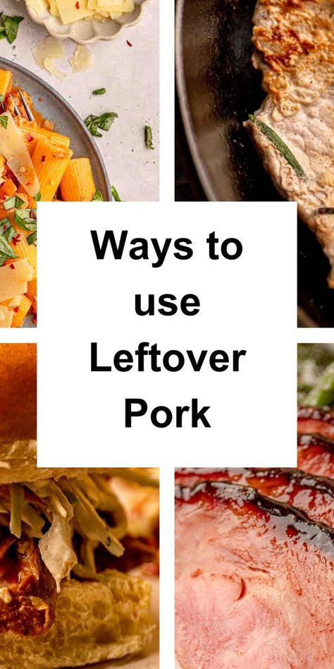 Are you tired of the same old reheated pork leftovers? Don't let your leftover pork go to waste! I've curated a selection of creative ways to transform your leftover pork into a delicious meal that are sure to impress. Leftover Pork Loin Sandwich Recipes, Leftover Pork Chop Ideas, Leftover Pork Roast Recipes Keto, Leftover Pork Loin Ideas, Left Over Pork Chop, Leftover Pork Roast Ideas, Pork Roast Leftovers Ideas, Pork Tenderloin Leftovers Ideas, Pork Loin Leftovers Ideas