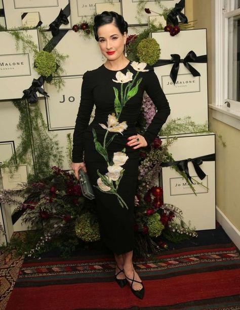 Dita Von Teese Style, Dita Von Tease, Idda Van Munster, London Girl, Black Tulips, Dolce Gabbana Dress, Dita Von, Dita Von Teese, Jo Malone London