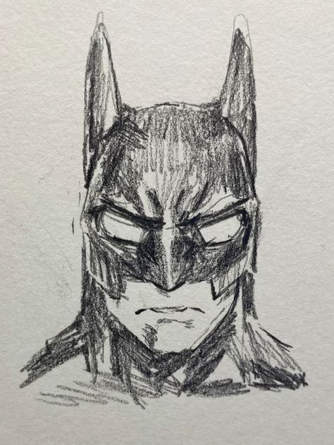 Batman Mask Drawing, Sketch Book Pencil Drawing, Sketch Cartoon Characters, Batman Doodle Art, Bat Man Drawings, Lego Batman Drawing, Batman Sketch Pencil, Comic Style Art Sketch, Superhero Doodles