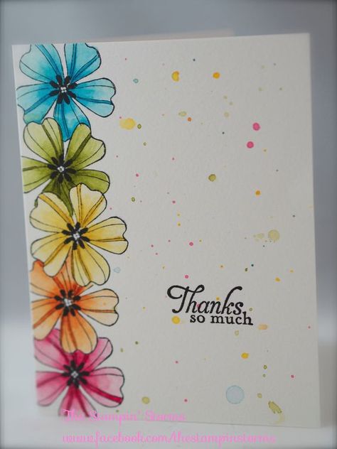 www.facebook.com/thestampinstorms Stampin' Up! Flower Shop and Simply Sketched Stamps using Stampin' Write Markers: Flower Cards Handmade Drawing, Floral Cards, Watercolor Cards, Creative Cards, Simple Cards, Flower Cards, Scrapbook Cards, Greeting Cards Handmade, Stamped Cards