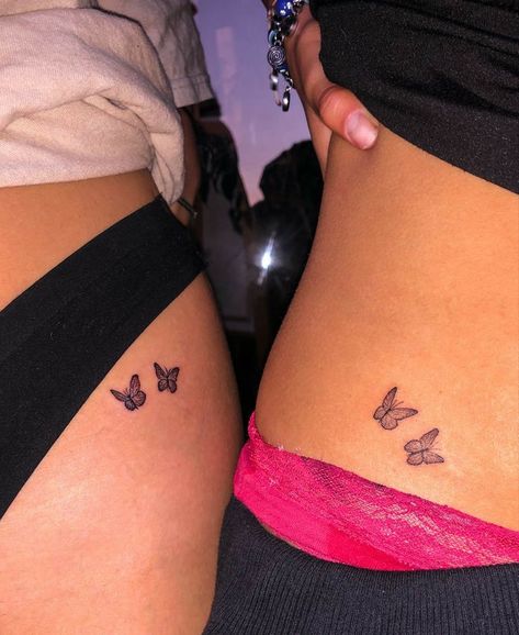 Cute Matching Nails For Best Friends, Matching Tattoo Ideas For Best Friends, Small Tattoos For Best Friends, Best Friends Tattoo Ideas, Best Friend Nails, Nails Best Friends, 222 Tattoo Ideas, Best Friend Tattoo Ideas, Tattoo Back Tattoo