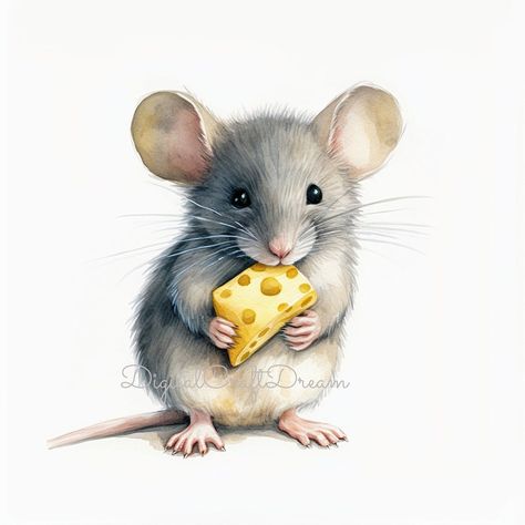 Mouse & Cheese Clipart, 12 High Quality Jpgs, Digital Download, Digital Clipart, Nursery Art, Watercolor Paiting, Mixed Media, Artwork - Etsy Drawings Of Mice, Ceramic Mice, Cheese Clipart, Mouse Artwork, Mouse Drawings, Beauty Papers, Harvest Mouse, Mouse Art, Mouse Drawing