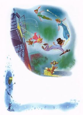 Children's Atheneum: Illustrator of the Week - Peter Pan Peter Pan Art, Peter Pan Neverland, Disney Storybook, Peter Pan Disney, Peter Pan And Tinkerbell, Storybook Art, Pixie Hollow, Mid Century Illustration, I Am Batman